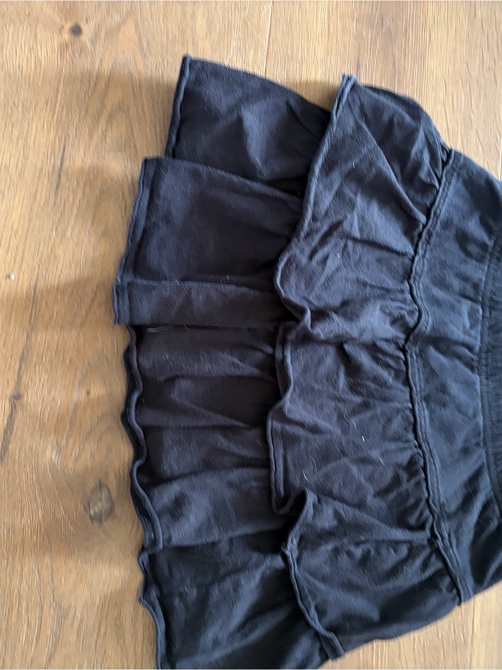total girl Black Tiered Ruffle Skirt